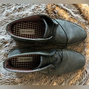 Ben Sherman. Distressed look to the shoe. This is how they were purchased